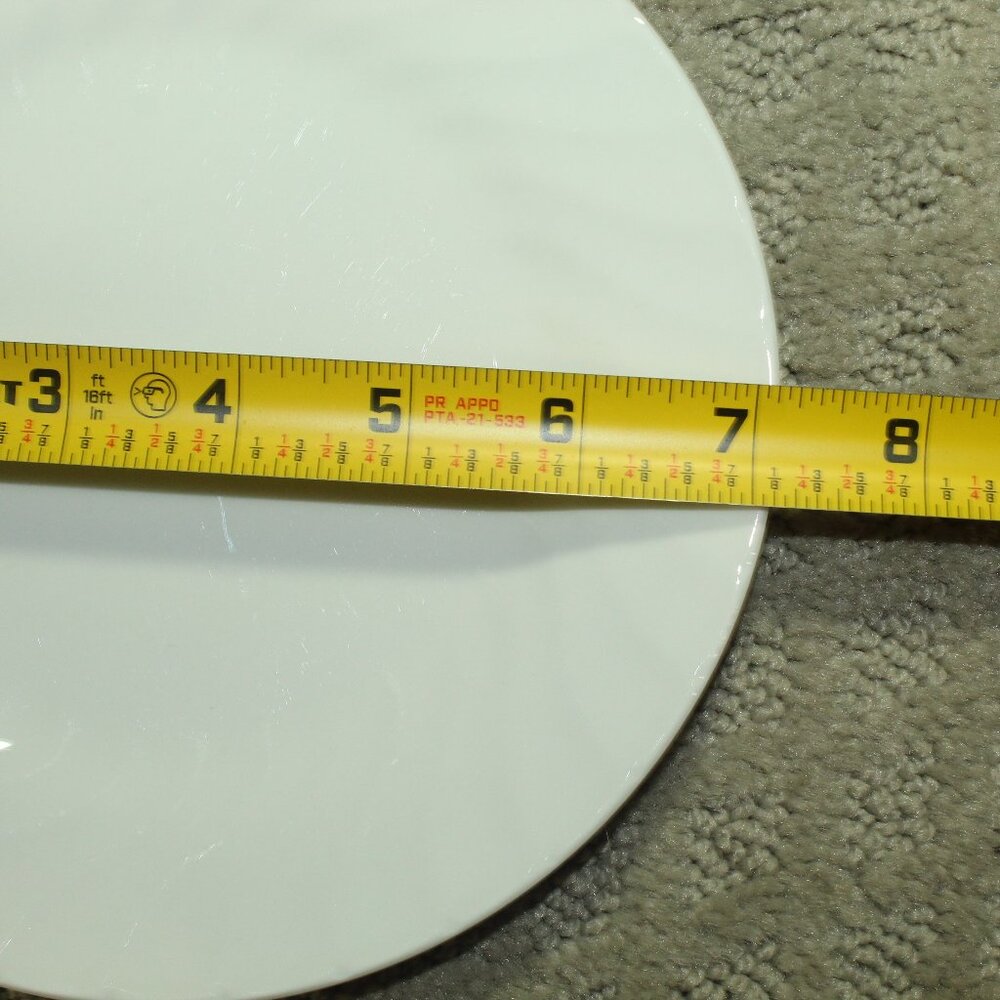 Set of 4  Gibson ~ 7” Salad Plates White Swirl  EUC! - Picture 4 of 4